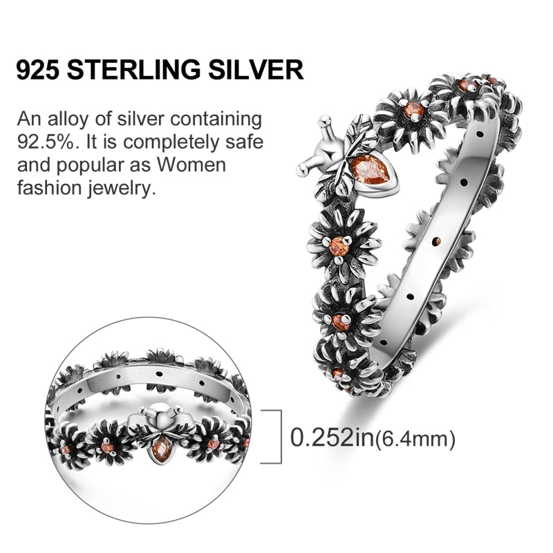 Massiv Sterling Silber 925 Ring filigran Fashion Damenring mit AAA Zirkonia