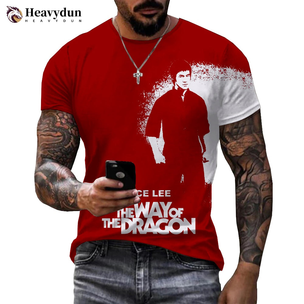 3D-T-Shirt Unisex Streetwear Fashion Kung Fu Super Star Bruce Lee