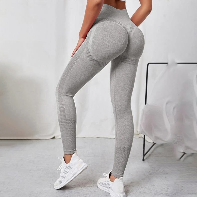 Yoga Leggings Push Up Damen Sport Hose Fitness Gym Stretch Leggins Jogginghose