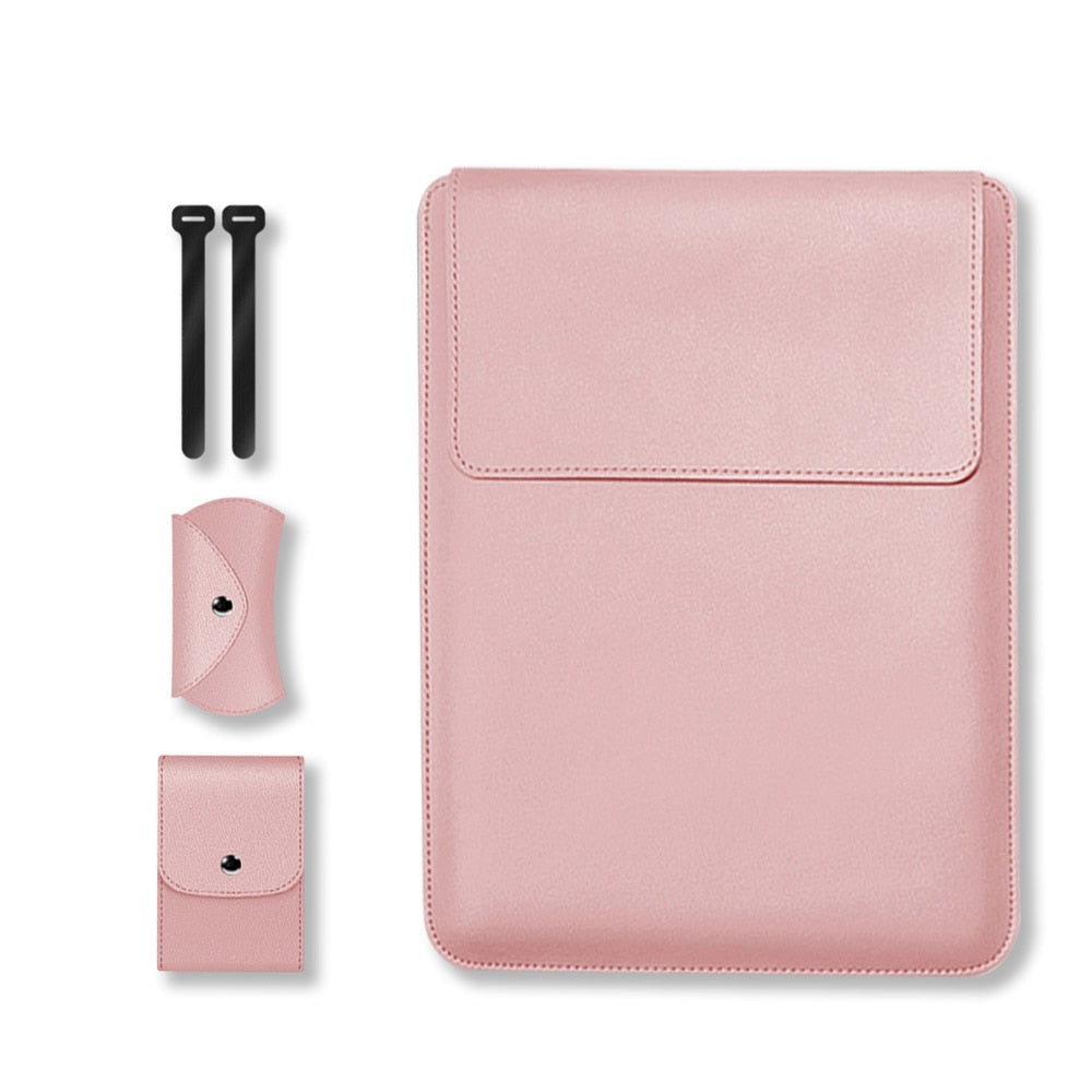 Leder Laptop Tasche Sleeve Hülle Case Cover für Macbook Air Pro 13.3 14 15 Zoll