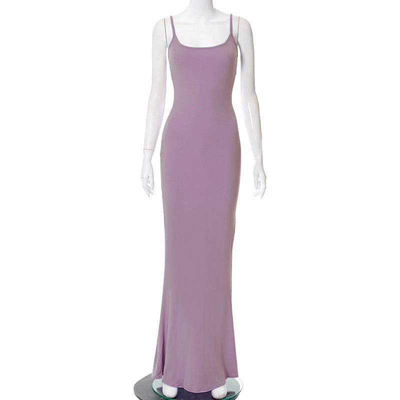 Damen Maxikleid Trägerkleid Boho Urlaub Partykleid Freizeitkleid Strandkleid