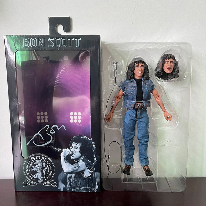 AC/DC NECA Highway To Hell Angus Young Bon Scott Action Figur Figuren 18cm