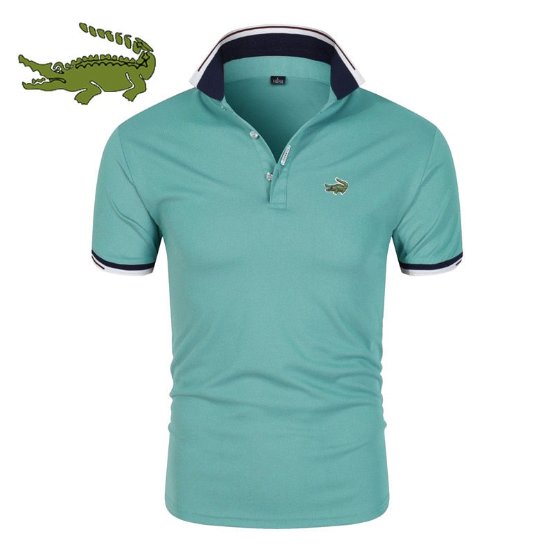 Herren Poloshirt Kontrast Kragen Polo Kurzarm Slim Fit Hemd Polohemd T-Shirt NEU