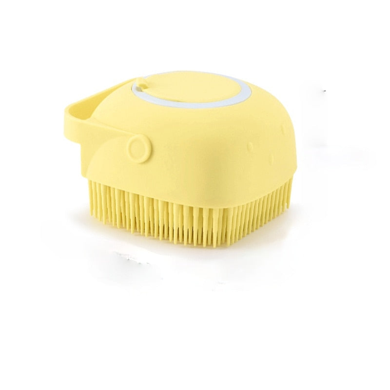Haustier Massage Bad Bürste Für Hund Katze Shampoo Spender Silikon Waschen Tool