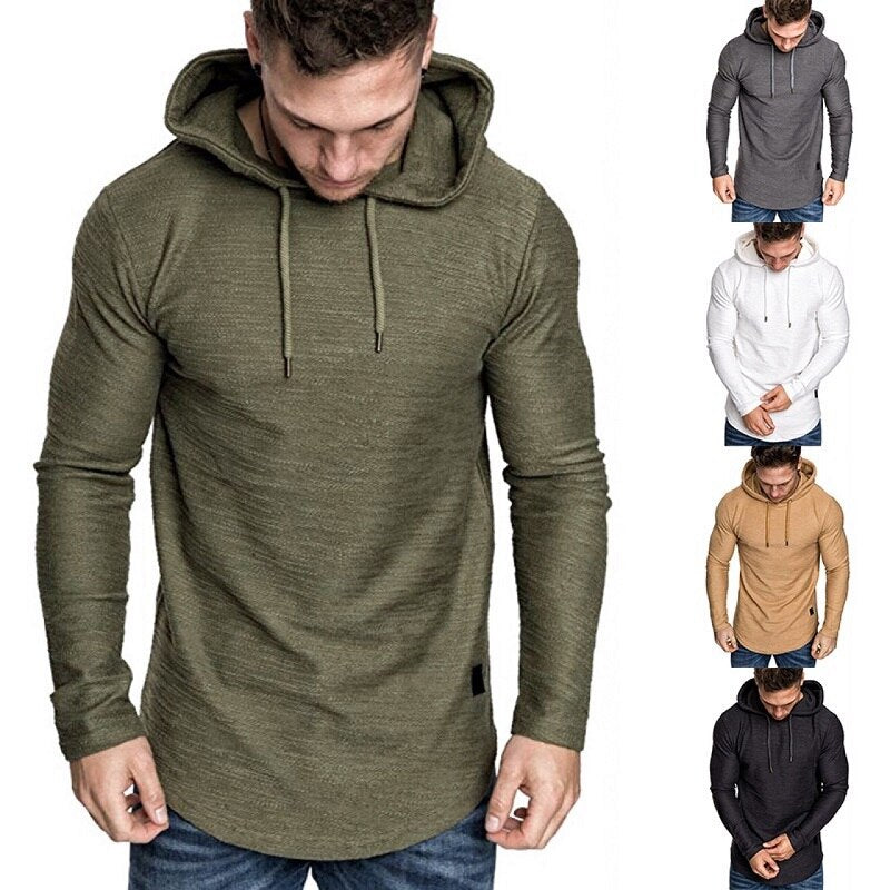 Herren langärmliger Kapuzenpullover Sweatjacke Pullover Hoodie Sweatshirt
