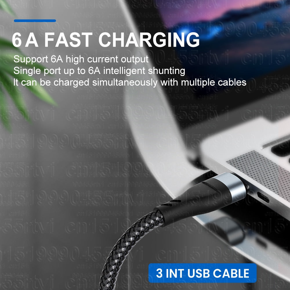 3 in 1 Ladekabel USB Typ C Schnell Datenkabel für Samsung Huawei Handy Schnellladekabel