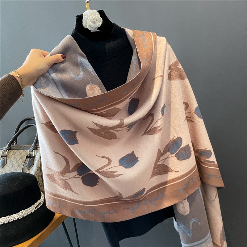 Fashion Damen Winterschal Viskose Stola Schlauchschal  Halstuch Strickschal Loop NEU