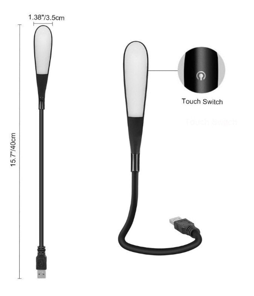 USB Flexible LED Nachtlampe Laptop Notebook Leselampe Power Bank Camping