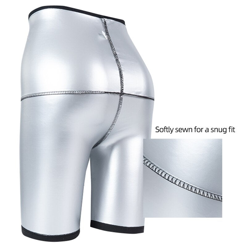 Damen Neopren Sauna Hose Schwitzhose Yogahose Thermoeffekt Abnehmen Hose Leggins