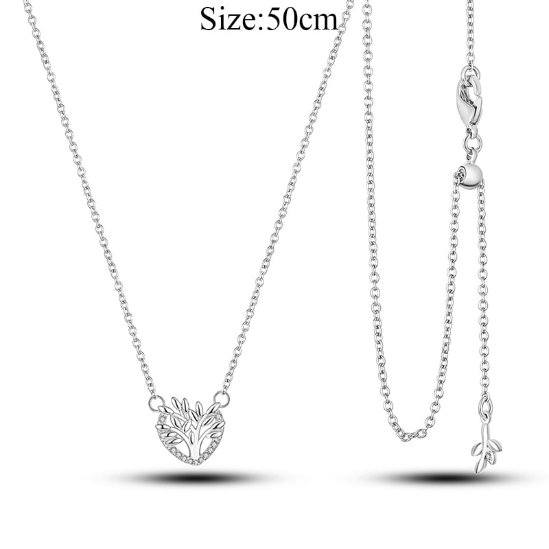 Massiv Sterling Silber 925 Panzerkette Fashion Halskette mit Zirkonia Anhänger Damen
