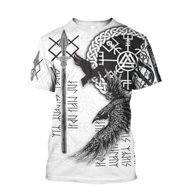 Männer Vikings Symbol Retro Vintage 3D T-Shirt Rundhals Unisex  Streetwear