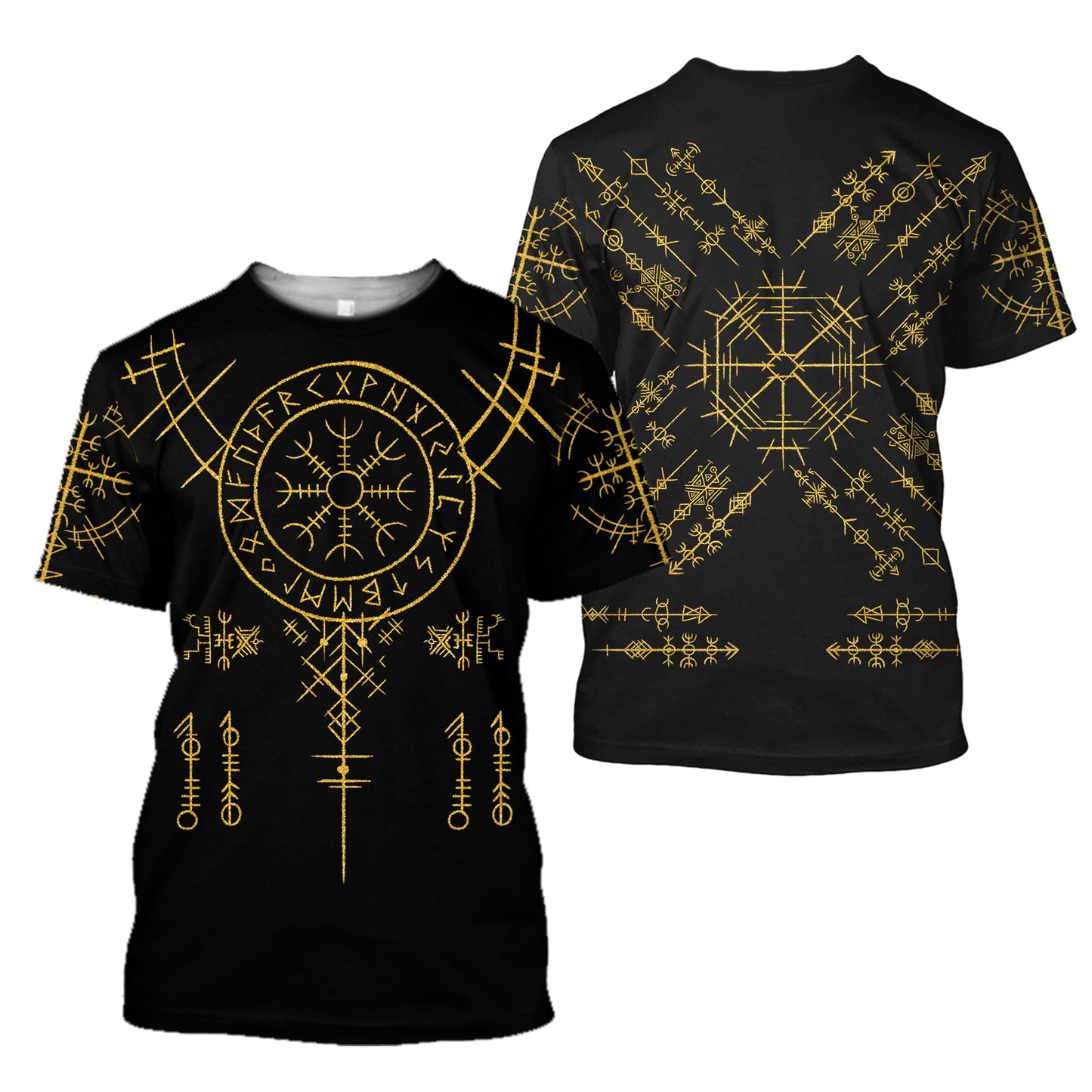 Männer Vikings Symbol Retro Vintage 3D T-Shirt Rundhals Unisex  Streetwear