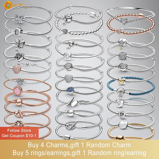Bettelarmband Sammelarmband aus 925er Silber Charms Armband Damen