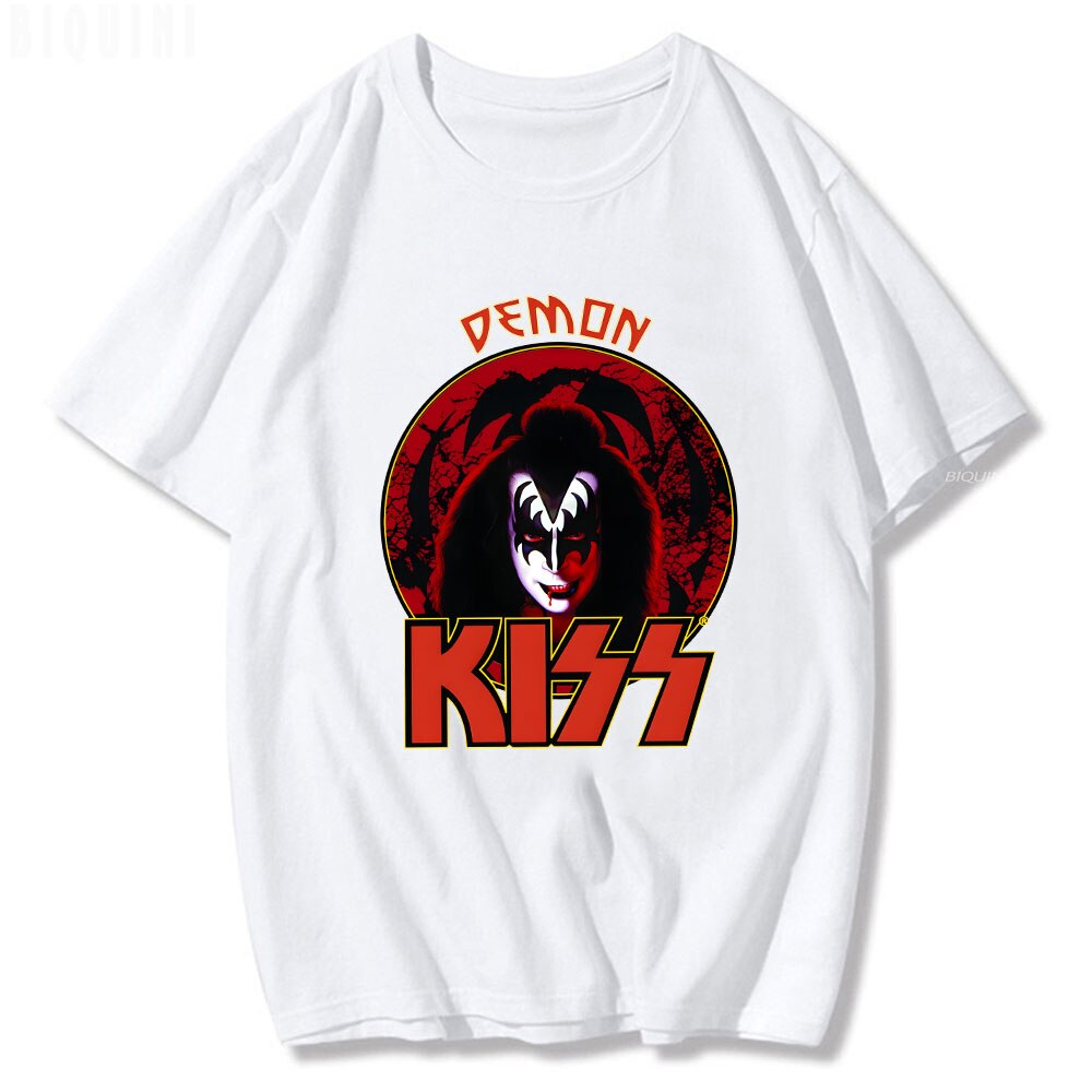 Rock Band Kiss Herren 3D T-Shirt Rundhals Unisex Streetwear100% Baumwolle