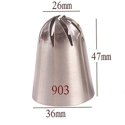 8 Stk Sahnetülle Spritztüllen Edelstahl für Kuchen und Süßwaren Küchenhelfer