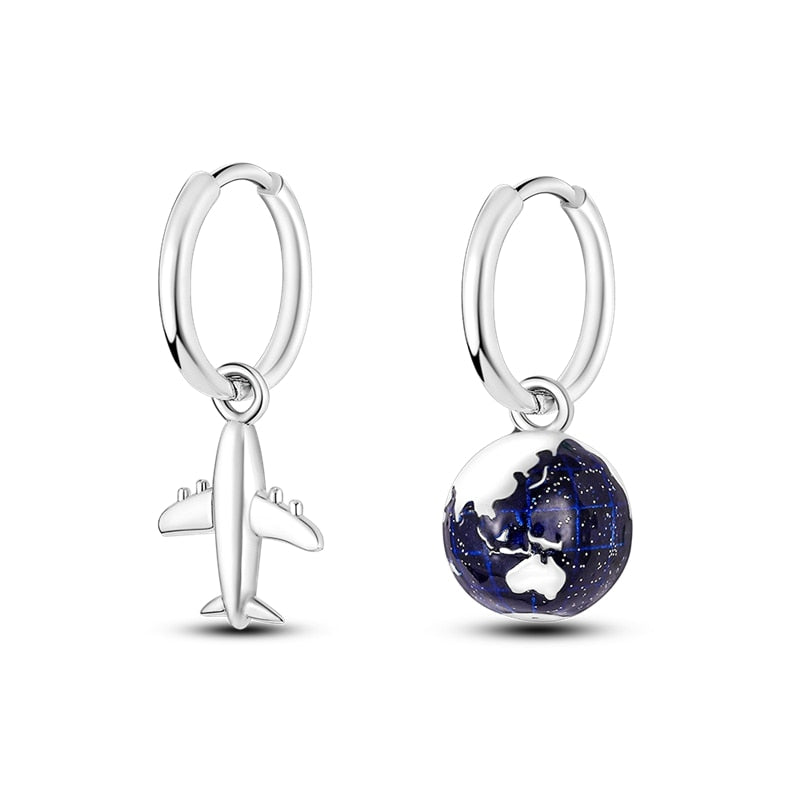 1 Paar Creolen aus 925 sterling Silber Ohrringe Ohrschmuck Zirkonia Ohrstecker