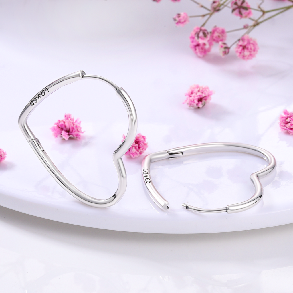 1 Paar Creolen aus 925 sterling Silber Ohrringe Ohrschmuck Zirkonia Ohrstecker