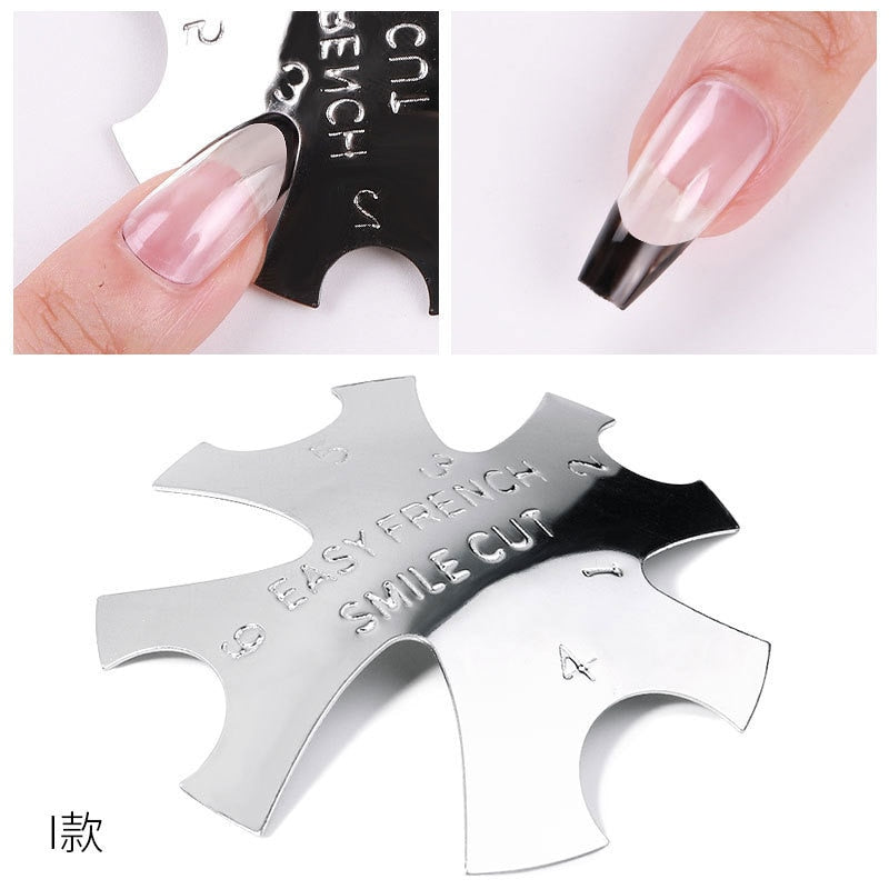 9 Größen French Nail Nagel Kunst Maniküre Schablone Trimmer Styling Tool
