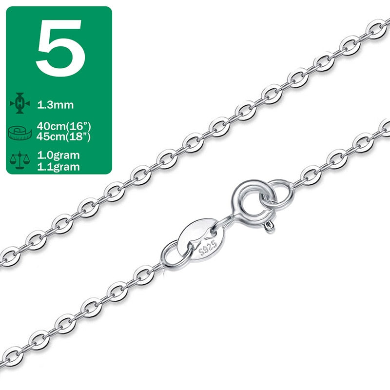 Damen Fashion Halskette aus echtem 925er Sterling silber Panzerkette 40 cm/45 cm 0,8 mm