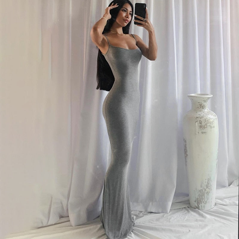 Damen Maxikleid Trägerkleid Boho Urlaub Partykleid Freizeitkleid Strandkleid