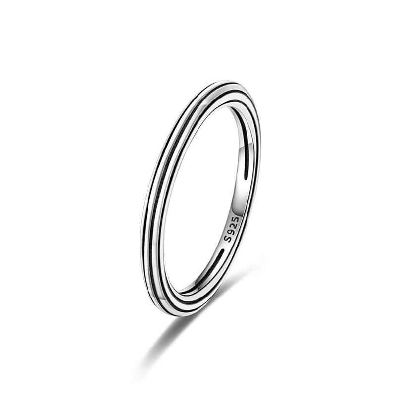 Massiv Sterling Silber 925er Ring filigran Fashion Damenring mit 3A Zirkonia