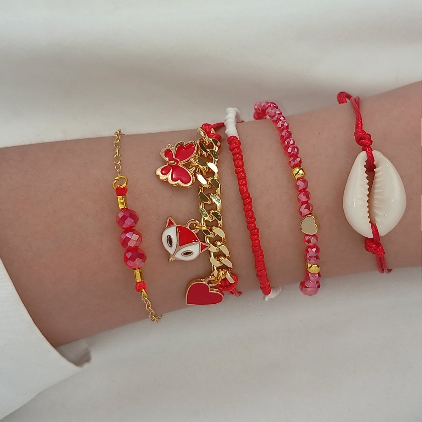 SET Armband Damen  Freundschaftsarmband Yoga Bettelarmbänder Makramee