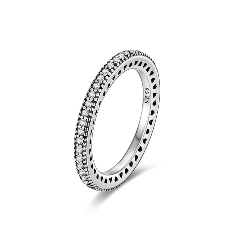 Massiv Sterling Silber 925 Ring filigran Fashion Damenring mit AAA Zirkonia