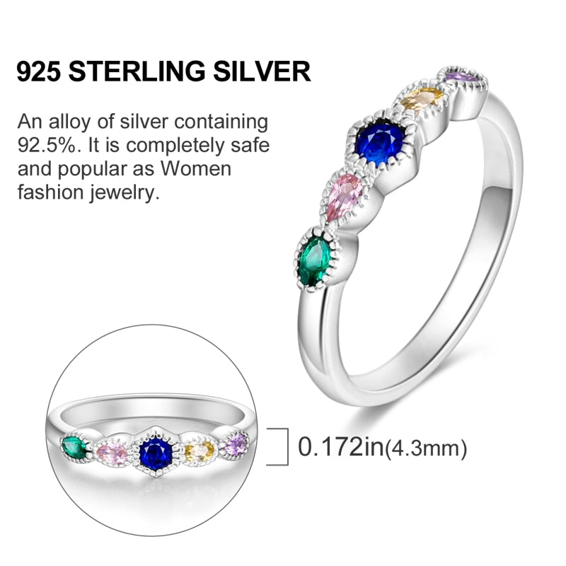 Massiv Sterling Silber 925 Ring filigran Fashion Damenring mit AAA Zirkonia