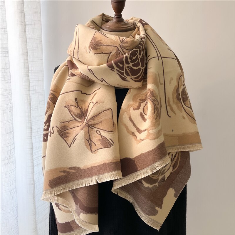 XXL Damen Winterschal Kaschmir Viskose Stola Schlauchschal  Halstuch Strickschal Loop NEU