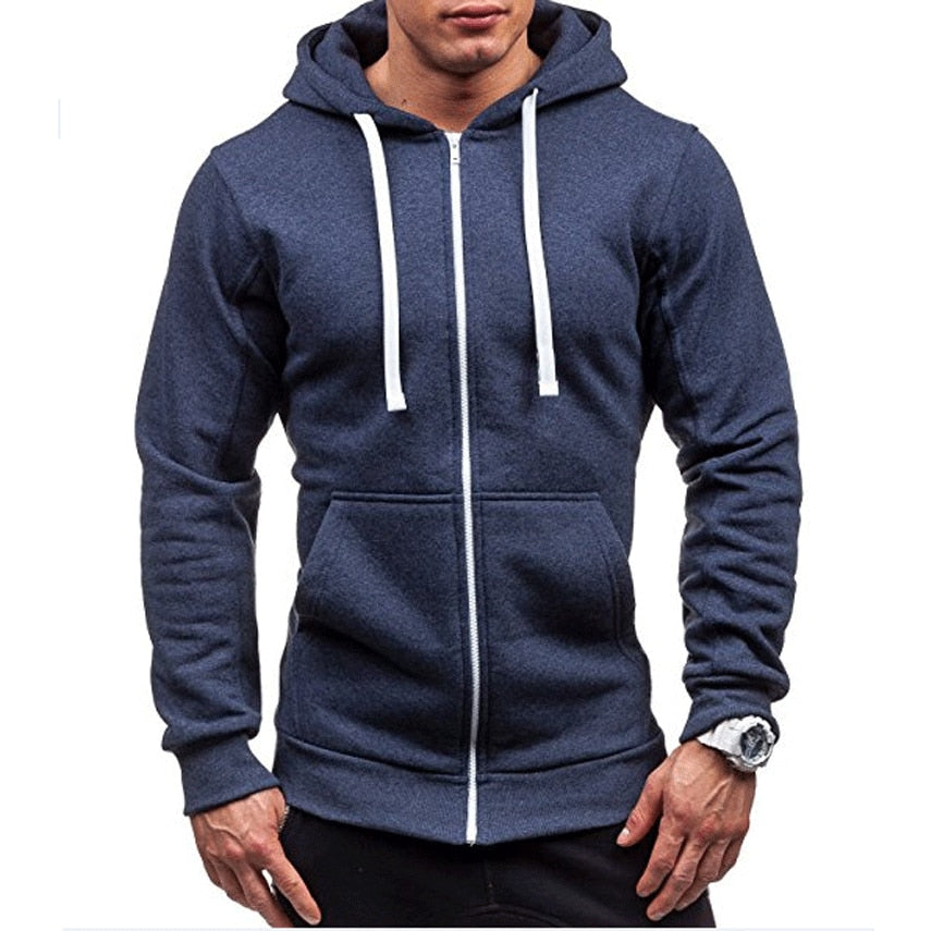 Herren Zipper Kapuzenpullover Sweatjacke Pullover Hoodie Sweatshirt