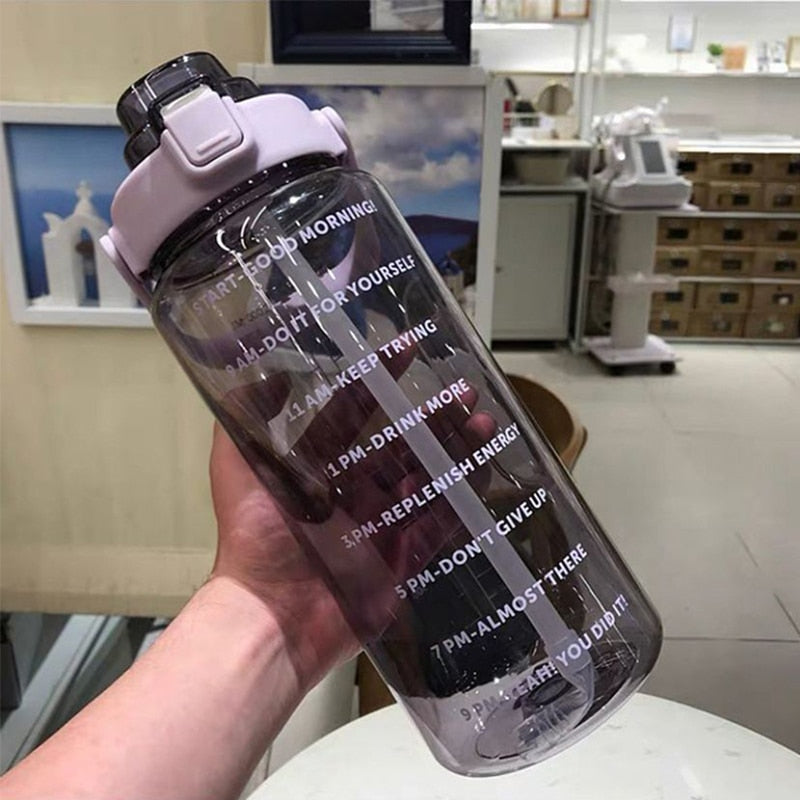 2L Trinkflasche Sportflasche Wasserflasche Getränkeflasche BPA-frei Tritanflasche