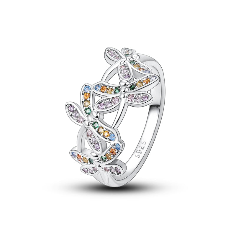 Massiv Sterling Silber 925 Ring filigran Fashion Damenring mit AAA Zirkonia