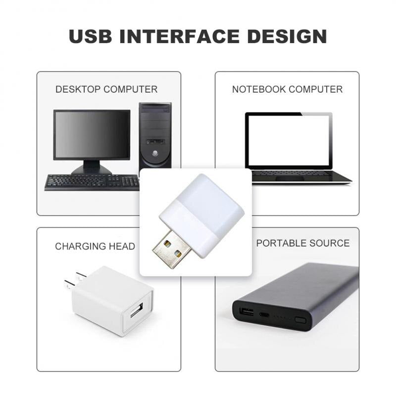 USB LED Nachtlicht Augenschutz Lampe Computer Nachtlampe Warmweiß