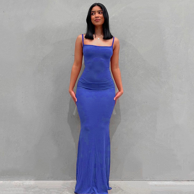 Damen Boho Sommerkleid Strandkleid Midikleid Urlaub Freizeitkleid Ärmellos Trägerkleid