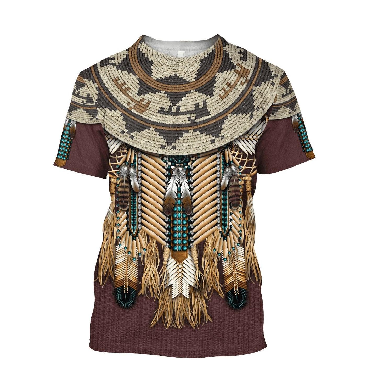 Herren Fashion Indian Stil 3D T-Shirt Rundhals Unisex Sommer Streetwear