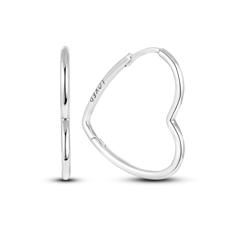 1 Paar Creolen aus 925 sterling Silber Ohrringe Ohrschmuck Zirkonia Ohrstecker