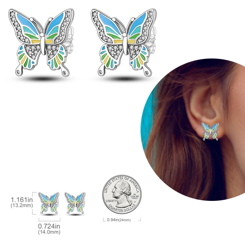 1 Paar Creolen aus 925 sterling Silber Ohrringe Ohrschmuck Zirkonia Ohrstecker