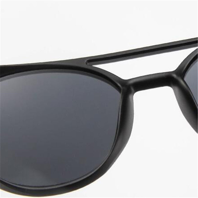 LeonLion Luxus Schwarz Matt Rund Herren Sonnenbrille Markenbrille Retro UV400