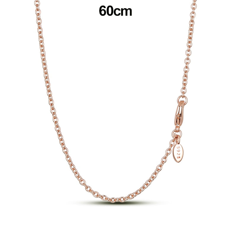 Massiv Sterling Silber 925 Panzerkette Fashion Halskette mit Zirkonia Anhänger Damen