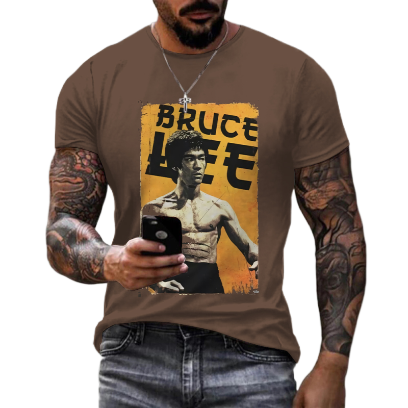Unisex 3D-T-Shirt Streetwear Fashion Kung Fu Super Star Bruce Lee
