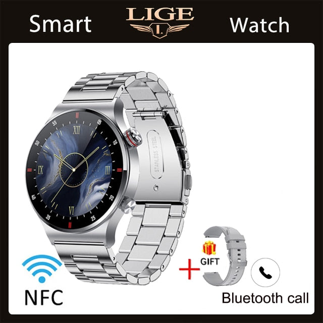 LIGE EKG + PPG Bluetooth Smart watch Fitness Tracker Sport Uhr Puls Armband Wasserdicht