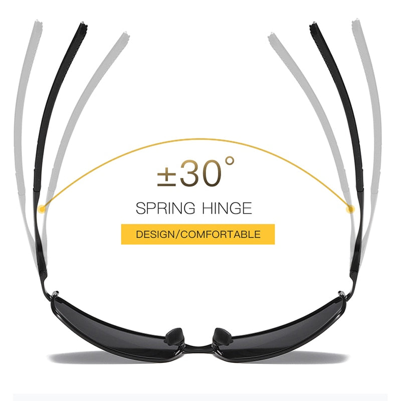 Aluminium Herren Sonnenbrille Polarisiert UV400 Schutz HD Fahren Pilotenbrille