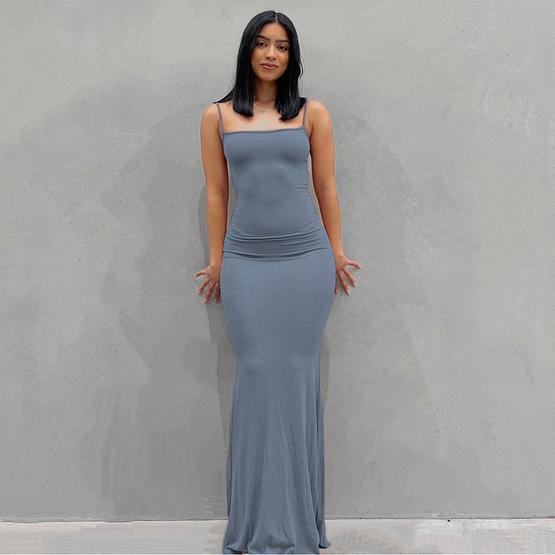 Damen Maxikleid Trägerkleid Boho Urlaub Partykleid Freizeitkleid Strandkleid