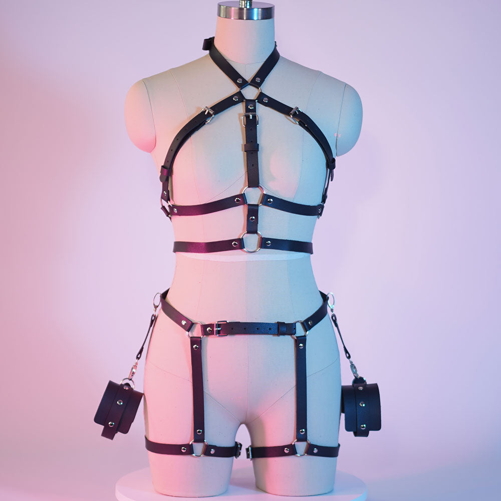 Leder Bein Harness Strumpfband Sexy Toys Punk Goth Frauen Bdsm Bondage Dessous
