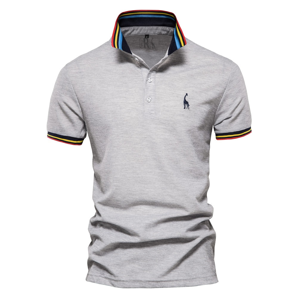Herren Poloshirt Kontrast Kragen Polo Kurzarm Slim Fit Hemd Polohemd T-Shirt NEU