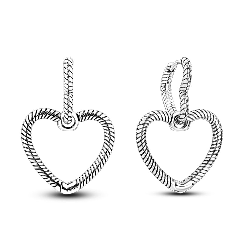 1 Paar Creolen aus 925 sterling Silber Ohrringe Ohrschmuck Zirkonia Ohrstecker