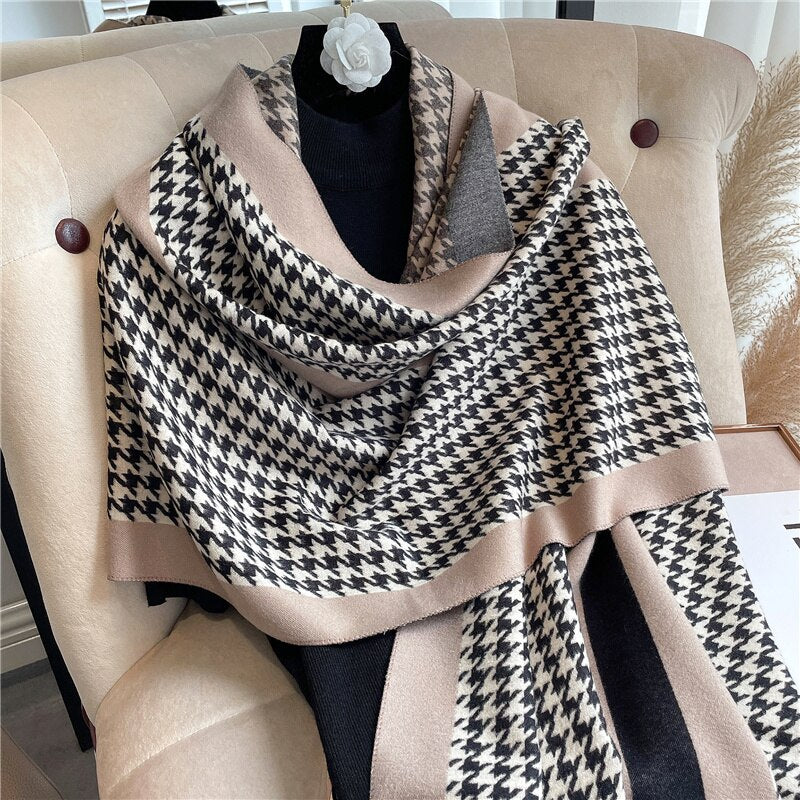 XXL Damen Winterschal Kaschmir Viskose Stola Schlauchschal  Halstuch Strickschal Loop NEU