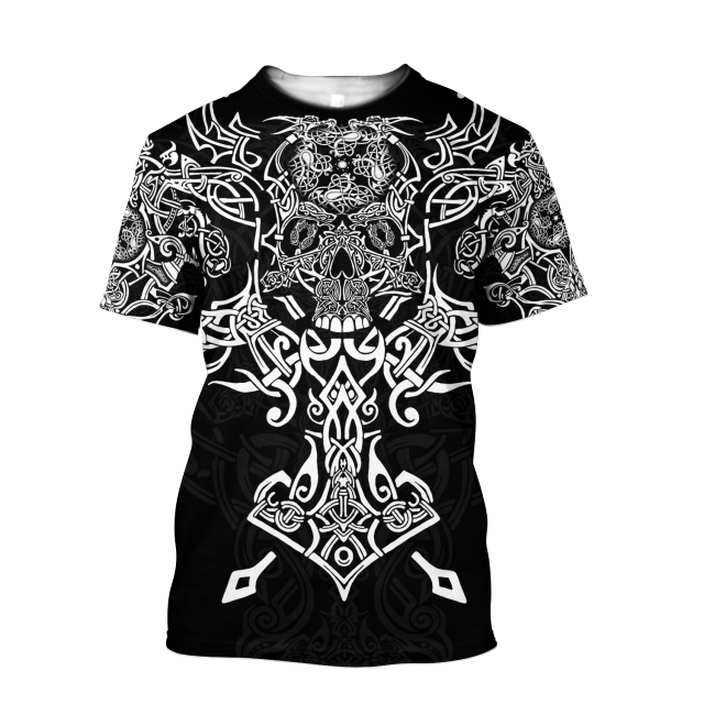 Männer Vikings Symbol Retro Vintage 3D T-Shirt Rundhals Unisex  Streetwear