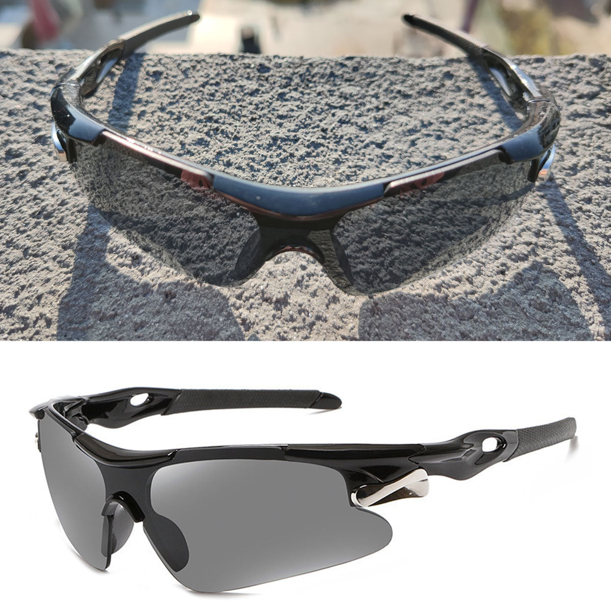 Fahrradbrille Polarisiert Sportbrille Sonnenbrille Brille UV400 7 Farbe