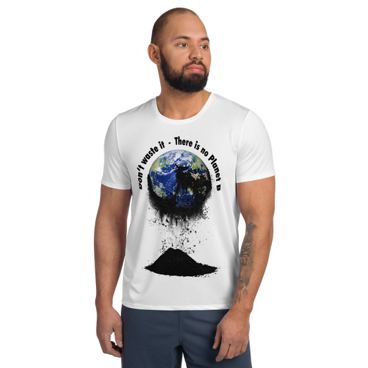 Allover-Sport-T-Shirt für Herren Don't waste it. There is no Planet B.
